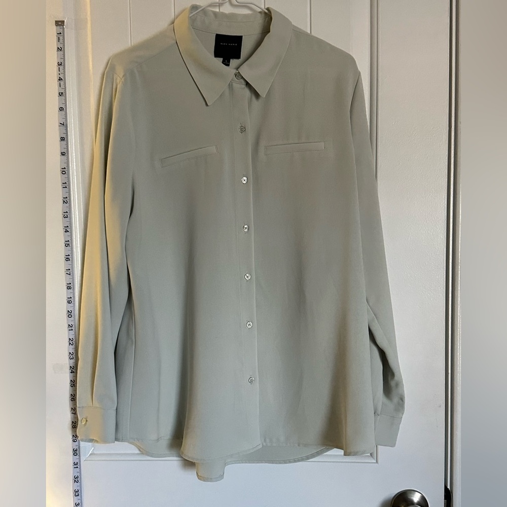 LG- Alex Marie Mint Button-Up Blouse